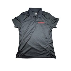 Women's State Farm Insurance Med Black Short Sleeve Polyester Polo Short Sleeve